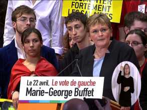 MEETING DE MARIE-GEORGE BUFFET À BERCY - 1ER AVRIL 2007 - ÉLECTION PRÉSIDENTIELLE 2007